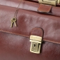 Preview: Tuscany Leather Doktortasche Bernini Leder braun Detail