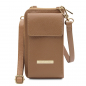 Preview: Tuscany Leather Portemonnaie mit Handytasche taupe