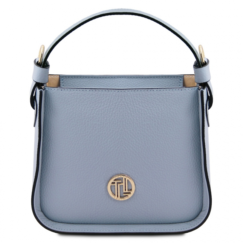 Tuscany Leather Mini-Handtasche "Grace" himmelblau